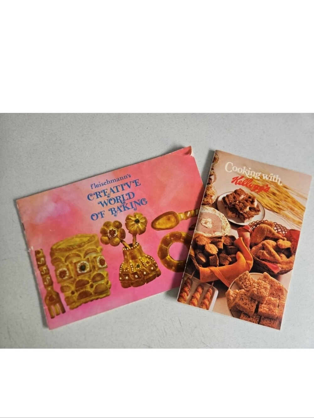 Fleischmann's Creative World of Baking Kelloggs Cookbook Vintage Lot